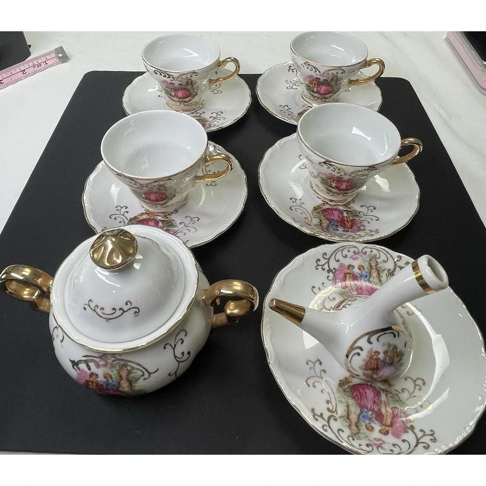 Vintage 1940-69‎ Versailles Sugar Bowl Tea Cups Saucers Decanter See Description